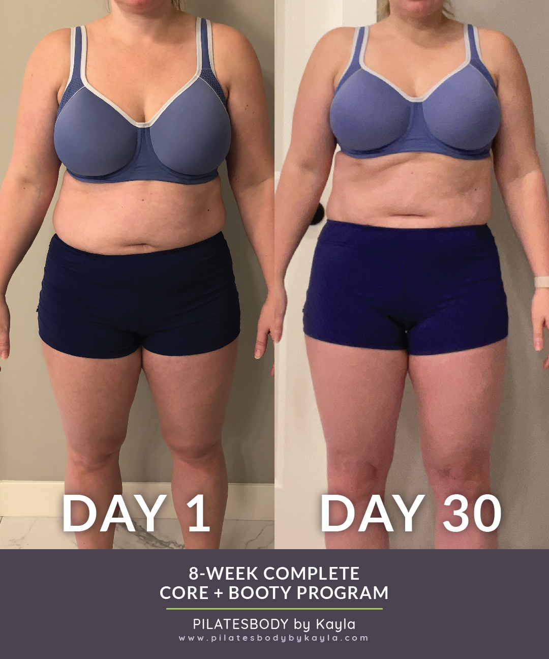 8-Week Complete Core + Booty Challenge - PILATESBODY by Kayla