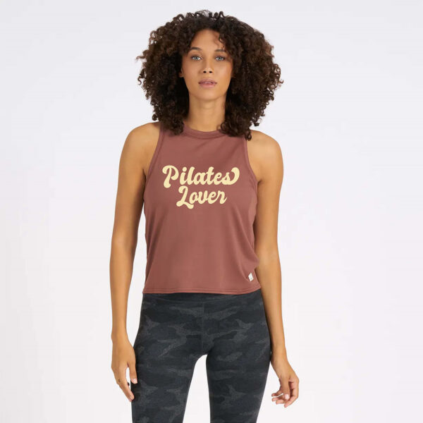 Pilates Lover - Energy Top - Terracotta with Cream2