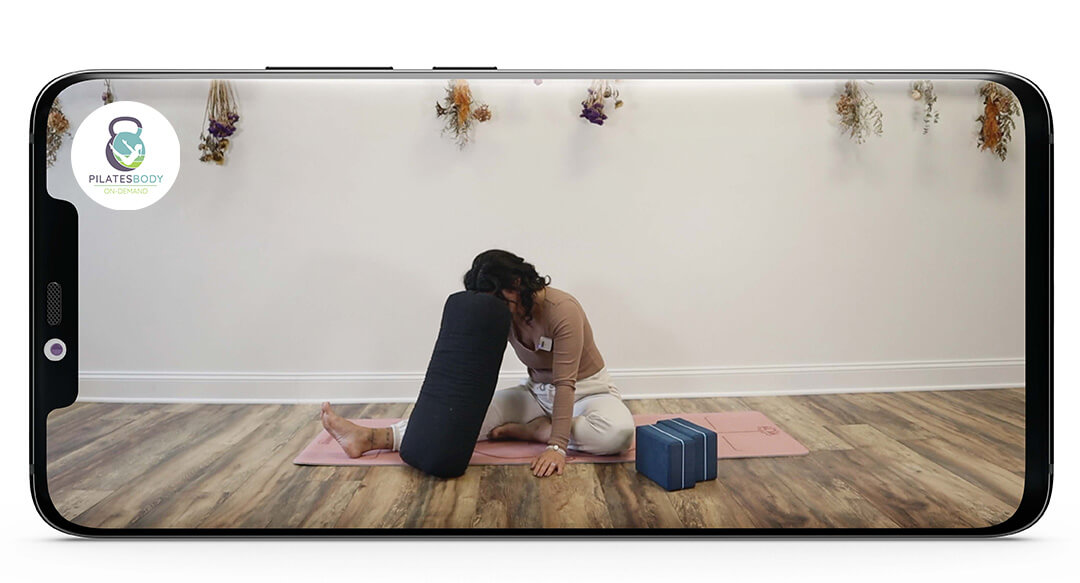 prenatal-yoga-for-better-sleep-class-PILATESBODY-on-demand-app-by-kayla-online-pilates-workout