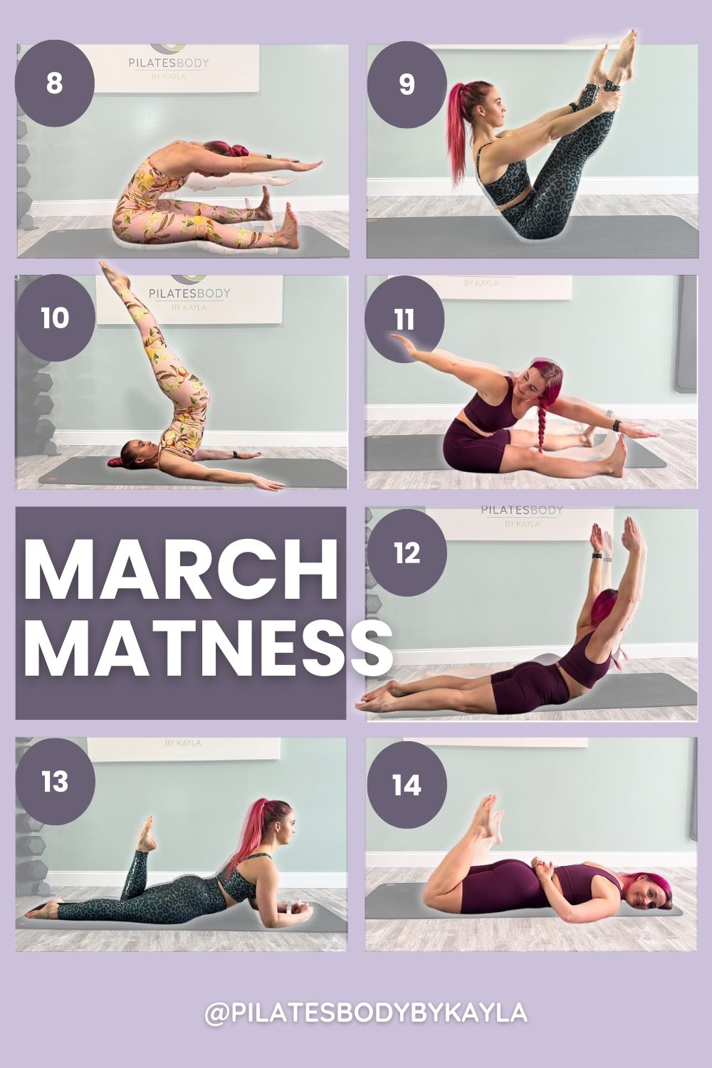 Pinterest Pin - March Matness Pilates At Home Exercises 2 - PILATESBODY by Kayla