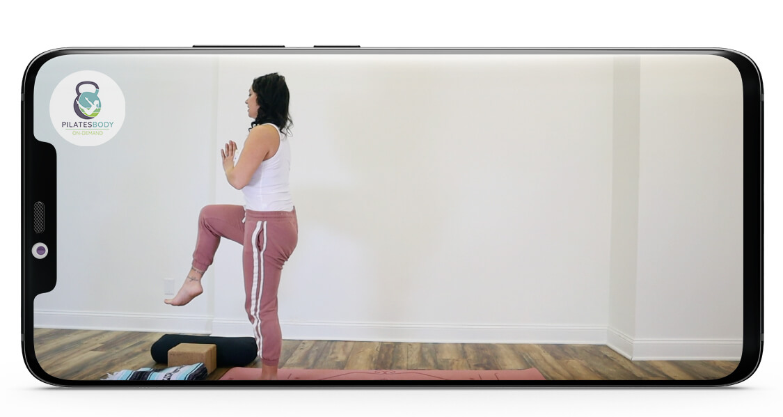 Bloom-Into-Balance-for-Postpartum-Yoga-Class-PILATESBODY-on-demand-app-by-kayla-online-pilates-workout