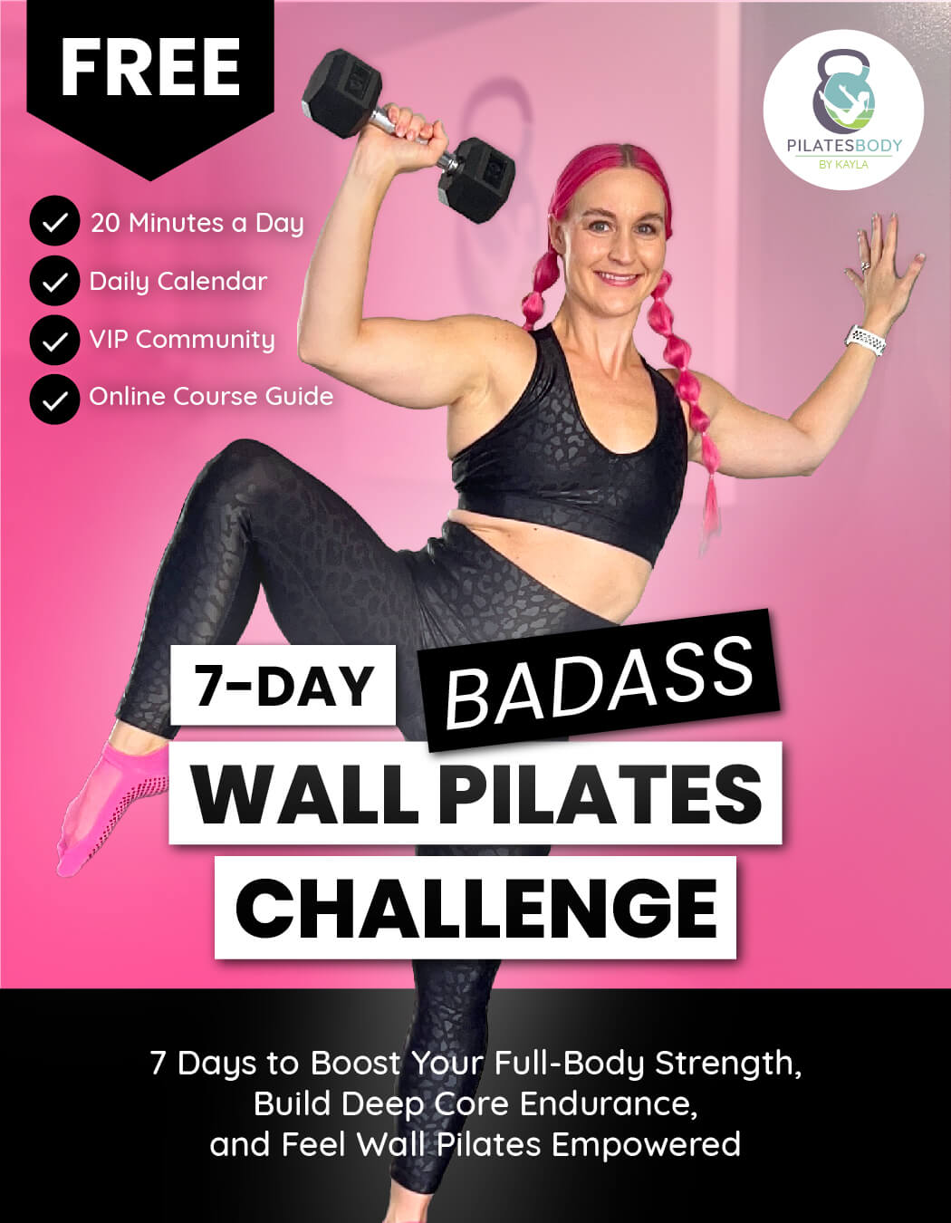 Badass Wall Pilates Challenge - PILATESBODY by Kayla
