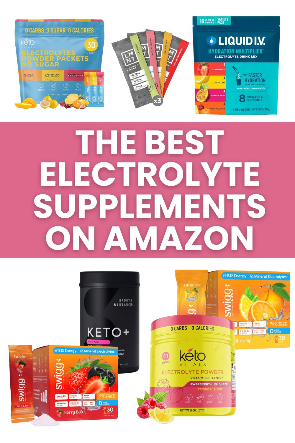 The Best Electrolyte Supplements on Amazon for Post-Workout Hydration Pinterest Pin