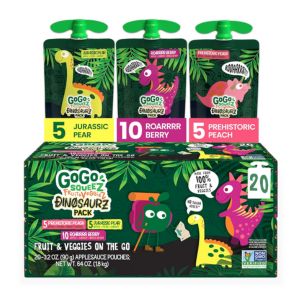 A multipack of GoGo Squeez fruit and veggie pouches.