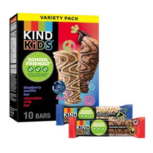 Kind Kids snack bars variety pack with blueberry and chocolate.