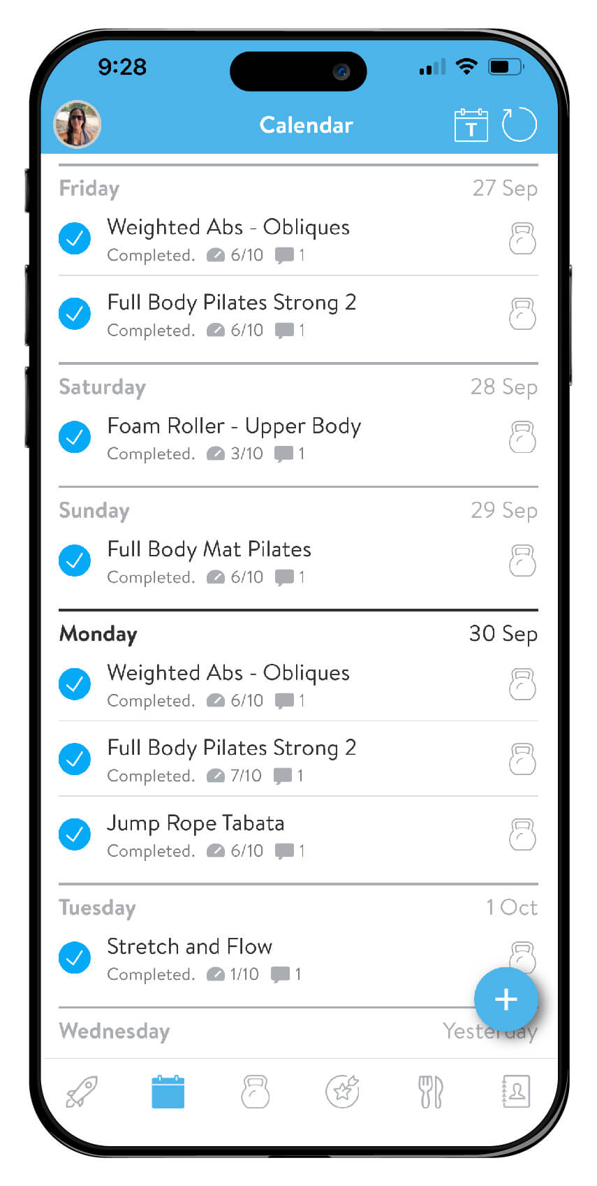 12 week custom pilates programs at home strength training online in app calendar pilates body by kayla