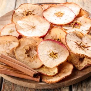 Baked apple chips are a fantastic way to preserve apples for longer and make them portable.