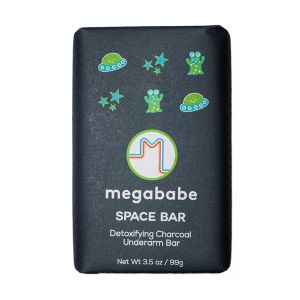 Megababe space bar activated charcoal detox for underarms.