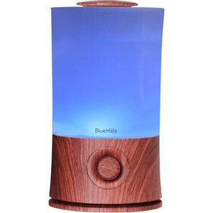 A BlueHills essential oil diffuser for aromatherapy and relaxation.