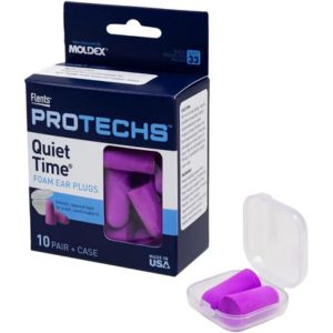 Protechs foam ear plus block out sound at night for peaceful sleep.