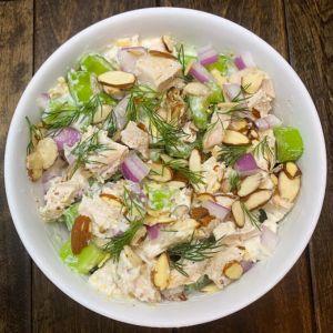 Healthy leftover turkey recipes creamy turkey salad.