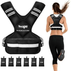 Adjustable Weighted Vest Adjustable weighted vest worn by a woman running, shown as one of the best gifts for health and wellness to support strength training and cardio workouts.