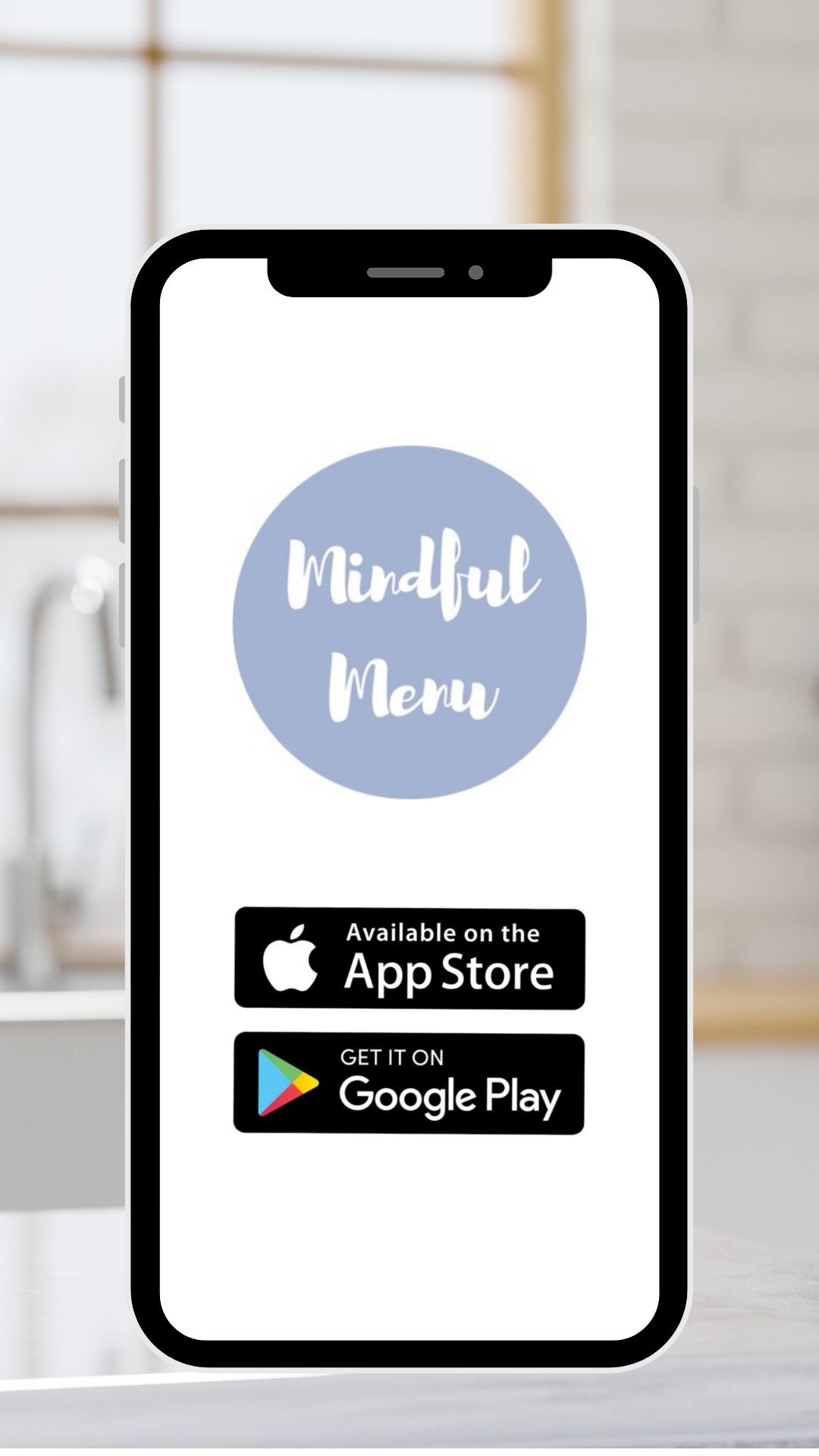 Mindful Menu App on Phone.