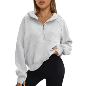 Women’s Hoodies Fleece Oversized Pullover Gray women's hoodies fleece oversized pullover.
