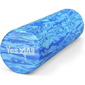 Blue foam roller by Yes4All.