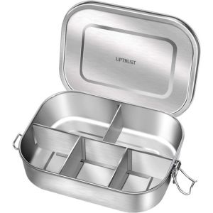 A stainless steel Bento box.