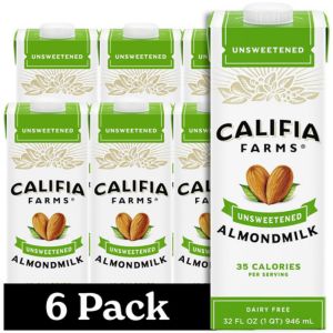 Califia Farms Unsweetened Almond Milk.