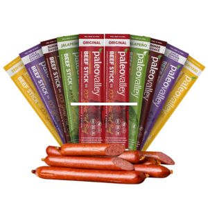 Assorted Paleovalley beef sticks.