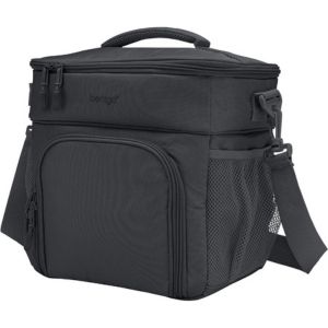 A black insulated lunch bag.