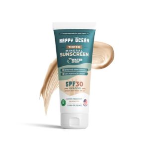Happy Ocean Tinted non-toxic sunscreen.