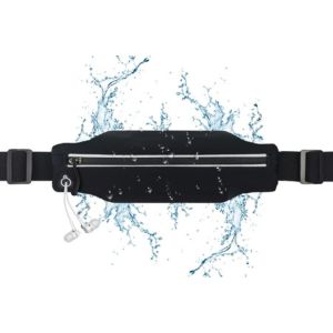 Black running belt fanny pack.