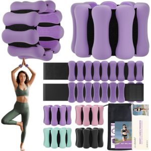 Set of 2 ankle or wrist weights for walking, running, Pilates, yoga, and strength training.