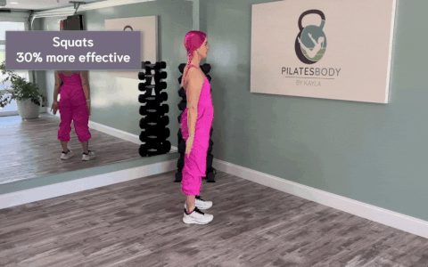 Squats for pelvic floor strength.