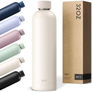 KIVY Water Bottle A KIVY stainless steel water bottle in six colors.