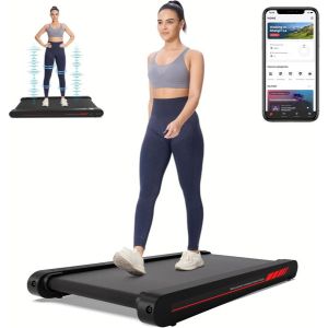 Walking Vibration Pad A woman walking on a walking vibration pad.