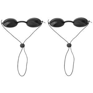 Red light therapy eye protection goggles.
