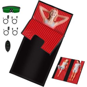 Red light therapy sleeping bag mat.