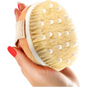 100% natural bristle dry body brush.
