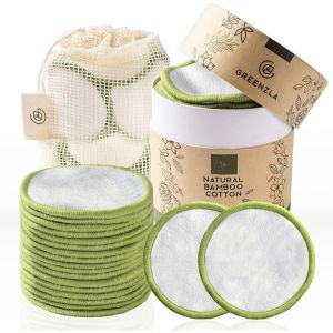 Reusable natural makeup remover pads.