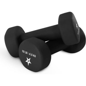 Neoprene Dumbbells Pair of black neoprene dumbbells ideal for strength training, shown as practical gifts for health and wellness enthusiasts.