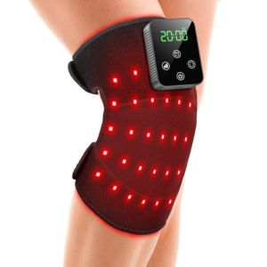 Red Light Knee Brace Red light therapy knee brace with an LED panel and digital timer, shown as a practical gifts for health and wellness option for joint pain relief.