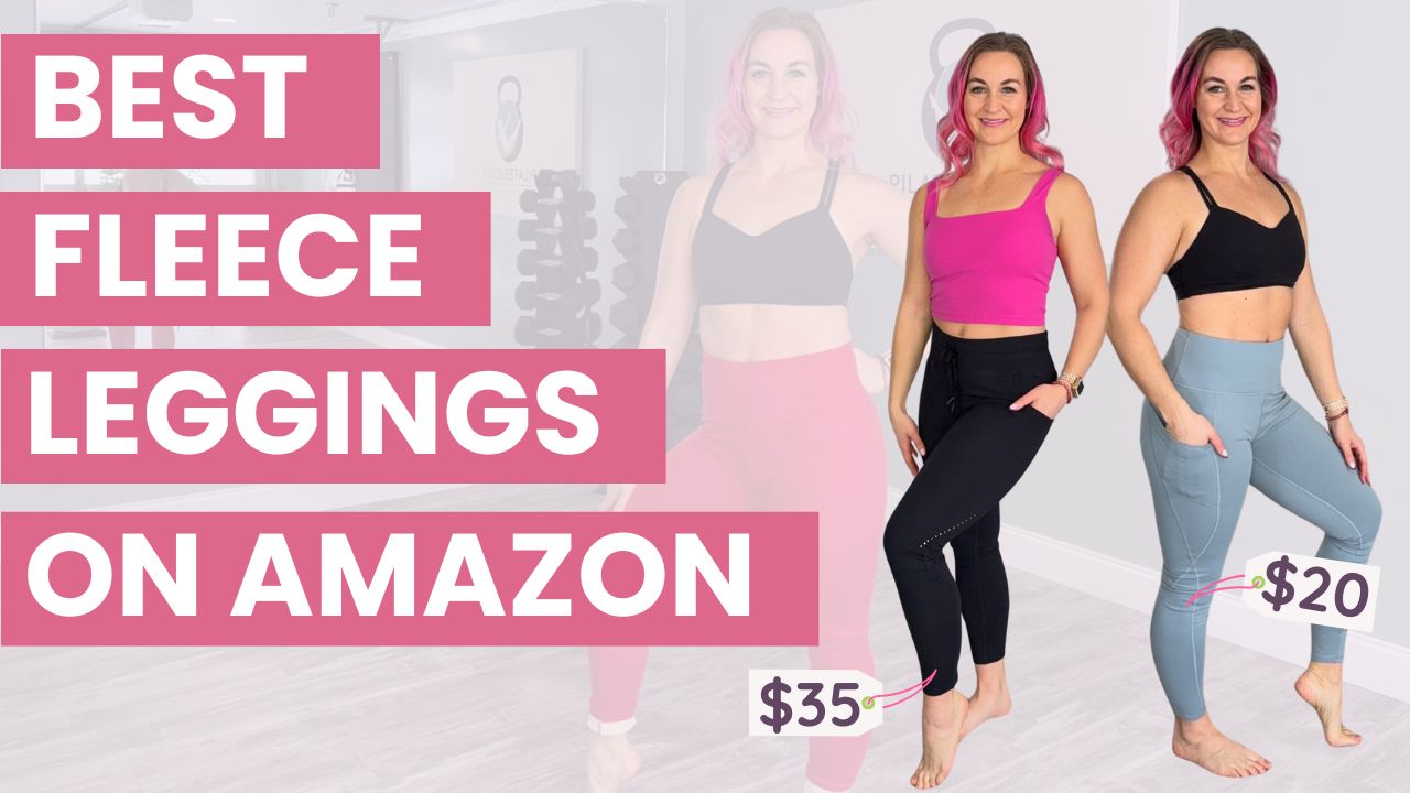 Pilatesbody by Kayla's fleece leggings Amazon haul.