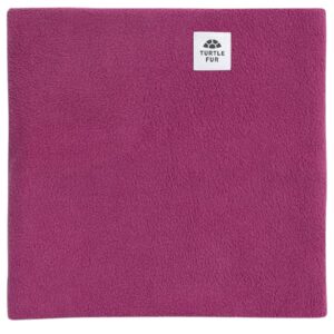 Purple turtle fur neck warmer.