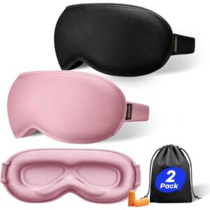 Set of two weighted sleep masks.