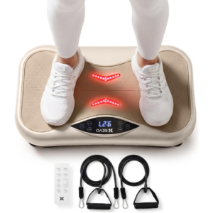Revo vibration plate with red light therapy.