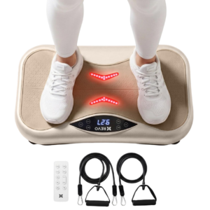 Revo vibration plate with red light therapy.