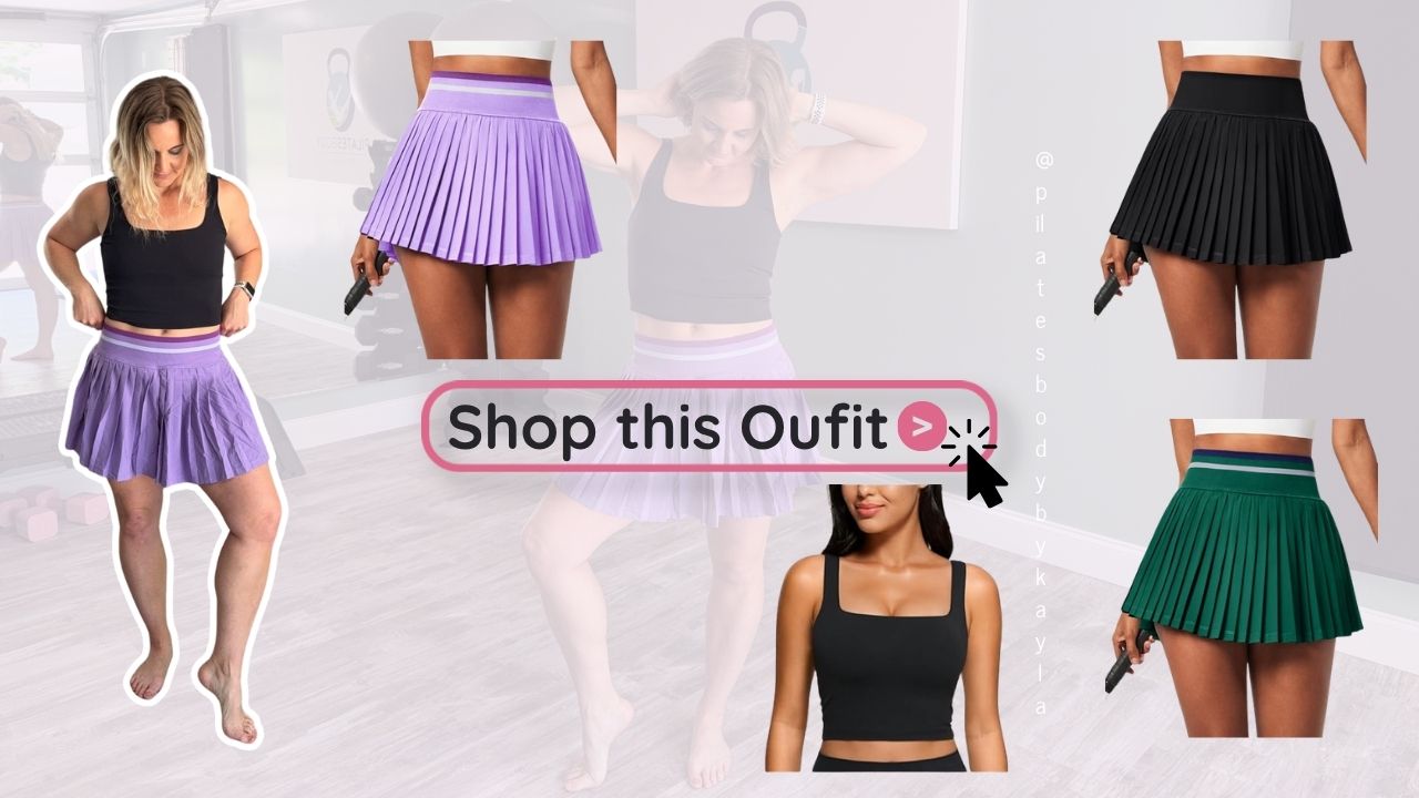 Pleated tennis skirts for women.