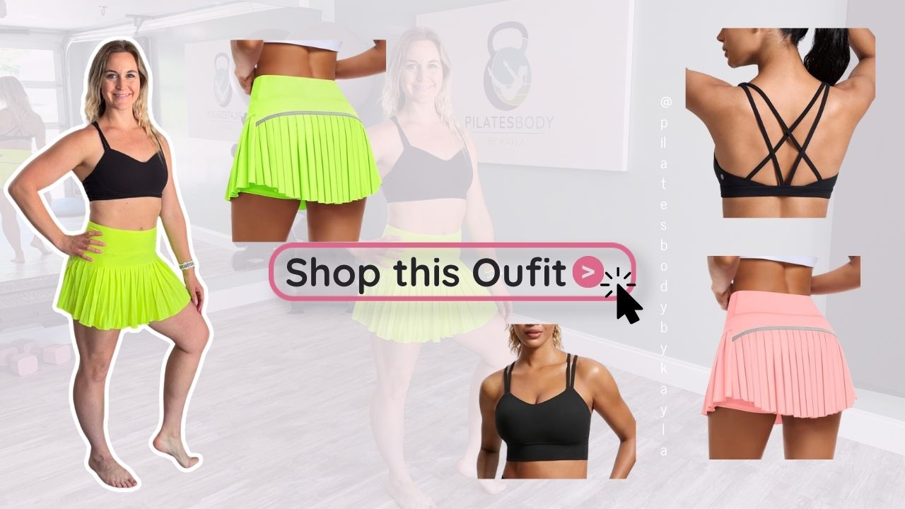 A yellow ruffle skirt for women worn with a black strappy bra.