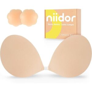 Strapless adhesive bra