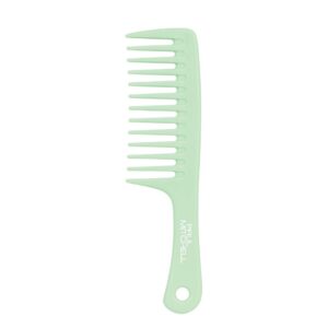 A green wide-tooth comb