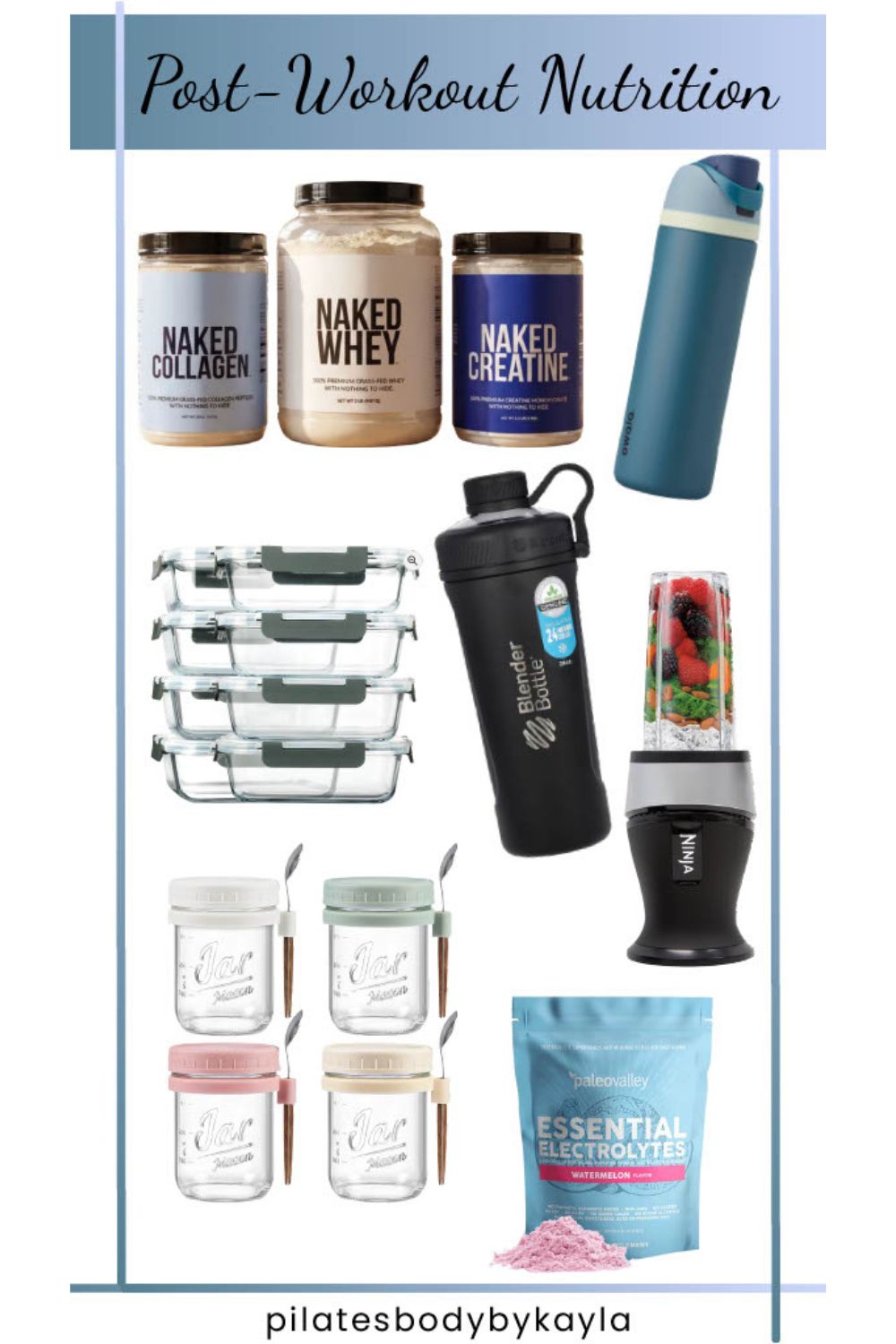 Post-Workout Nutrition Product Collage