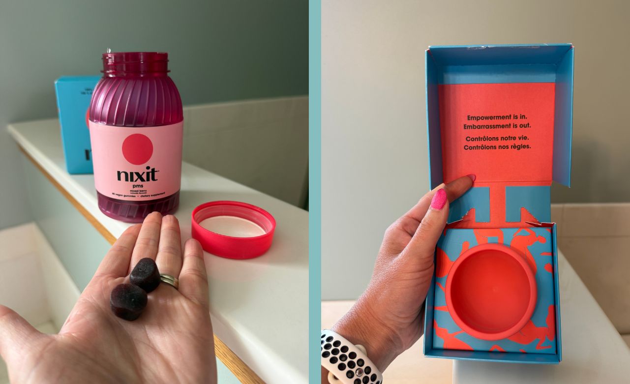 Nixit PMS support supplements and menstrual disc