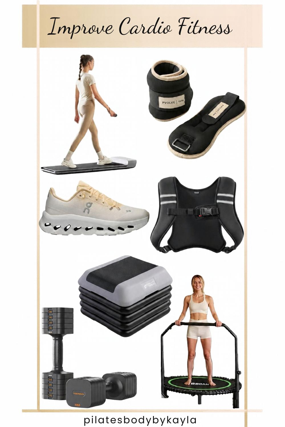 improve-cardio-fitness-collage Best equipment to improve cardiovascular endurance