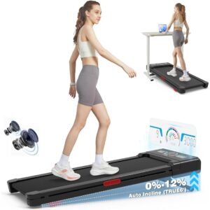 Walking pad treadmill with 12% auto incline